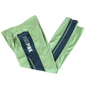 PINK PINK Active Leggings Khaki Black Athletic Athleisure Pre-Owned Womens Small